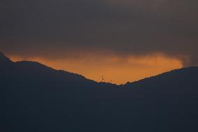 The Last Sunset 2024 Seen From Nepal.