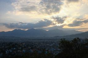 The Last Sunset 2024 Seen From Nepal.