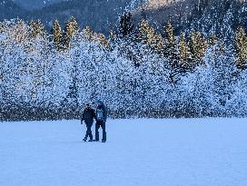 ​Winter Walk Around The Bavarian Lake Schwansee