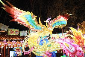 Tourists view lanterns at the Confucius Temple in Nanjing