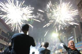 New Year's Eve Fireworks Festival In Indonesia