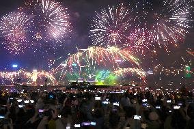 Hong Kong New Years Fireworks Display 2025