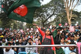 Anti-Discrimination Student Movement Held A 'March For Unity' Program In Dhaka.