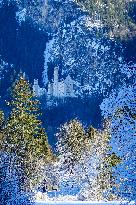 Winter Landscape Around The Bavarian Lake Schwansee