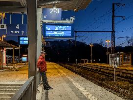 Murnau Train Station In Bavaria