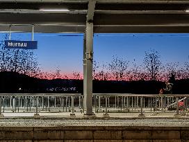 Murnau Train Station In Bavaria