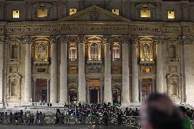 Pope Francis celebrates the mass of First Vespers and Te Deum in Altar of the Confessio, St. Peter’s Basilica