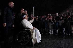 Pope Francis Leads The First Vespers And The Te Deum At St. Peter's Basilica At The Vatican