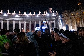 Pope Francis Leads The First Vespers And The Te Deum At St. Peter's Basilica At The Vatican