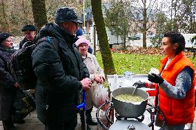 Free meals provided for elderly people in Uzhhorod