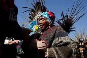 Dancers Perform Ceremony On The Occasion Of The New Year 2025 In Mexico And For The 700 Years Of The Founding Of Mexico-Tenochti