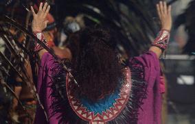 Dancers Perform Ceremony On The Occasion Of The New Year 2025 In Mexico And For The 700 Years Of The Founding Of Mexico-Tenochti