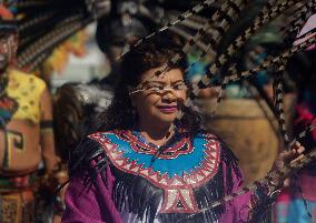 Dancers Perform Ceremony On The Occasion Of The New Year 2025 In Mexico And For The 700 Years Of The Founding Of Mexico-Tenochti