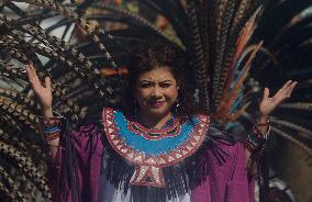 Dancers Perform Ceremony On The Occasion Of The New Year 2025 In Mexico And For The 700 Years Of The Founding Of Mexico-Tenochti