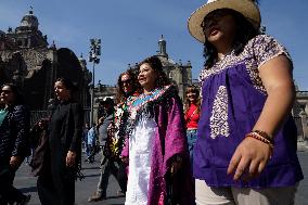 Dancers Perform Ceremony On The Occasion Of The New Year 2025 In Mexico And For The 700 Years Of The Founding Of Mexico-Tenochti