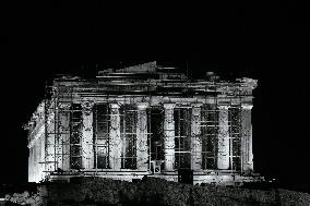 Athens Acropolis On New Years Eve