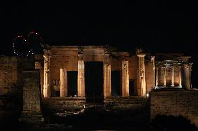 Athens Acropolis On New Years Eve