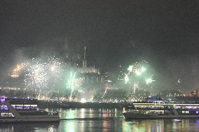 Celebration Of New Year 2025 In Cologne