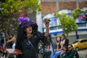 Old Year Parade in Southern Colombia