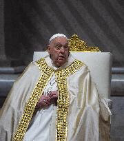 Pope Francis Leads Vespers And Te Deum On New Year's Eve - Vatican