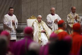 Pope Francis Leads Vespers And Te Deum On New Year's Eve - Vatican