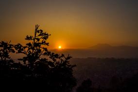 The First Sunrise Of 2025 In Kathmandu, Nepal