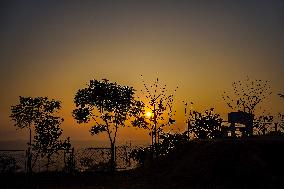 The First Sunrise Of 2025 In Kathmandu, Nepal