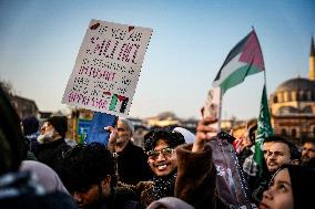 Palestinian Solidarity Protest - Istanbul