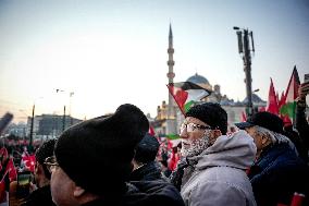 Palestinian Solidarity Protest - Istanbul