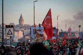 Palestinian Solidarity Protest - Istanbul