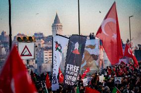 Palestinian Solidarity Protest - Istanbul