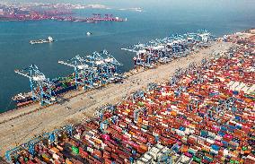 Qingdao Port Container Trade