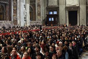 Pope Francis celebrates Holy Mass on the Solemnity of Mary Most Holy Mother of God
Thursday, 1 January, Altar of the Confessio,