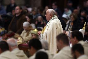 Pope Francis celebrates Holy Mass on the Solemnity of Mary Most Holy Mother of God
Thursday, 1 January, Altar of the Confessio,