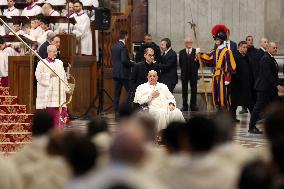 Pope Francis celebrates Holy Mass on the Solemnity of Mary Most Holy Mother of God
Thursday, 1 January, Altar of the Confessio,