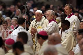 Pope Francis celebrates Holy Mass on the Solemnity of Mary Most Holy Mother of God
Thursday, 1 January, Altar of the Confessio,