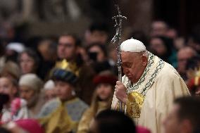 Pope Francis celebrates Holy Mass on the Solemnity of Mary Most Holy Mother of God
Thursday, 1 January, Altar of the Confessio,