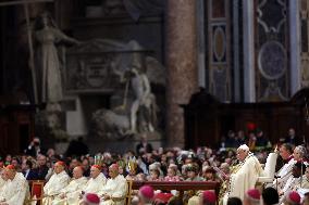 Pope Francis celebrates Holy Mass on the Solemnity of Mary Most Holy Mother of God
Thursday, 1 January, Altar of the Confessio,