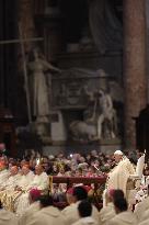 Pope Francis celebrates Holy Mass on the Solemnity of Mary Most Holy Mother of God
Thursday, 1 January, Altar of the Confessio,