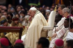 Pope Francis celebrates Holy Mass on the Solemnity of Mary Most Holy Mother of God
Thursday, 1 January, Altar of the Confessio,