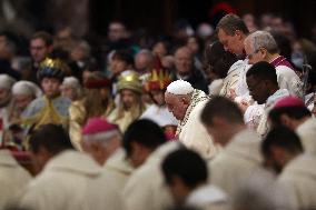 Pope Francis celebrates Holy Mass on the Solemnity of Mary Most Holy Mother of God
Thursday, 1 January, Altar of the Confessio,