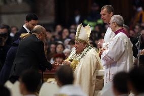 Pope Francis celebrates Holy Mass on the Solemnity of Mary Most Holy Mother of God
Thursday, 1 January, Altar of the Confessio,