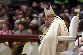 Pope Francis celebrates Holy Mass on the Solemnity of Mary Most Holy Mother of God
Thursday, 1 January, Altar of the Confessio,