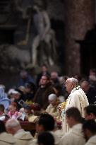 Pope Francis celebrates Holy Mass on the Solemnity of Mary Most Holy Mother of God
Thursday, 1 January, Altar of the Confessio,