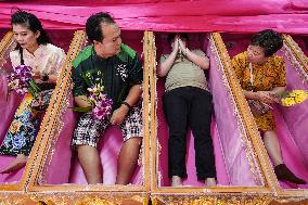 Thai People Lie In Coffins To Welcome The New Year.