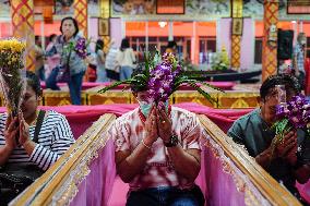 Thai People Lie In Coffins To Welcome The New Year.