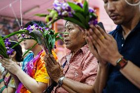 Thai People Lie In Coffins To Welcome The New Year.