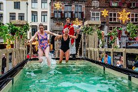 The Traditional New Year's Dive Was Held In Nijmegen.