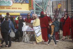 New Year's Day Polar Plunge Tradition Lives On In Coney Island