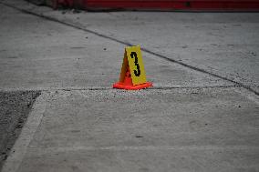 Crime Scene Investigators At Scene Of Mario Fowler Shot And Killed And Another Man Injured In New Year’s Day Shooting In Bronx N